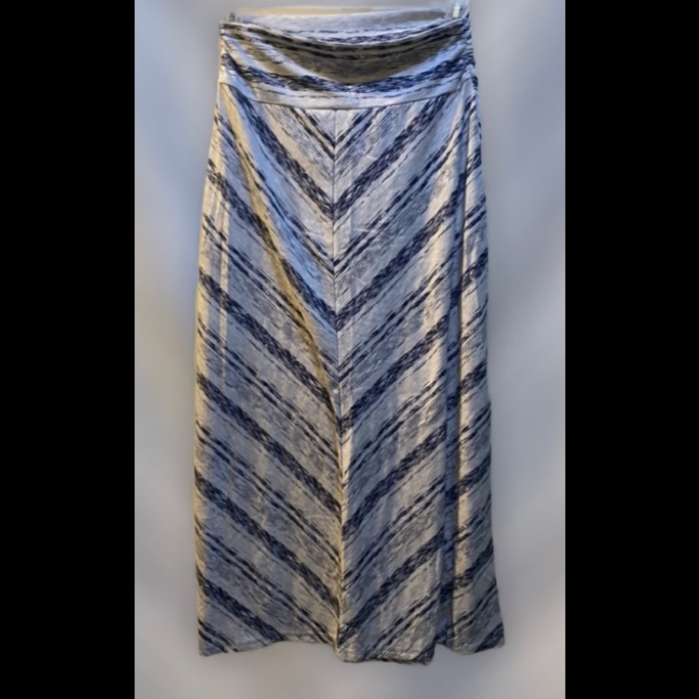 Faded Glory blue and gray maxi length skirt